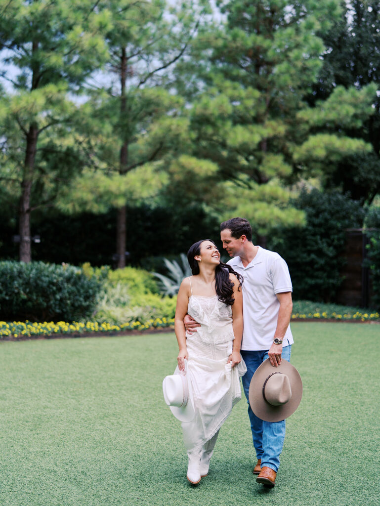 Engagement session at Hotel Drover with film and digital photography mix
