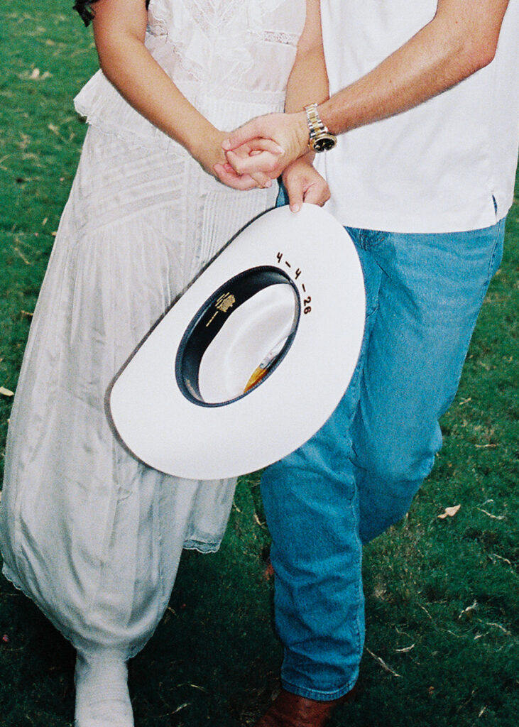 Engagement photos at Hotel Drover Fort Worth captured by Kelsey Applebaum Photography