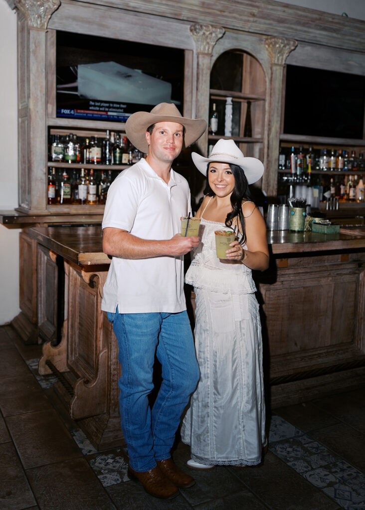 Engagement session at Hotel Drover with film and digital photography mix