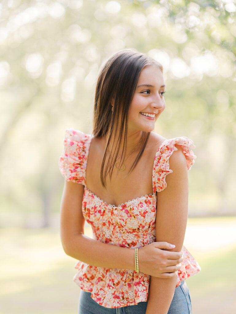 Senior portraits at The Wayback Austin captured by Kelsey Applebaum Photography