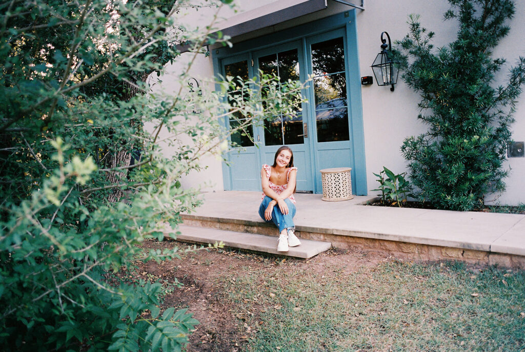 Film senior portraits at The Wayback Austin Texas by Kelsey Applebaum Photography