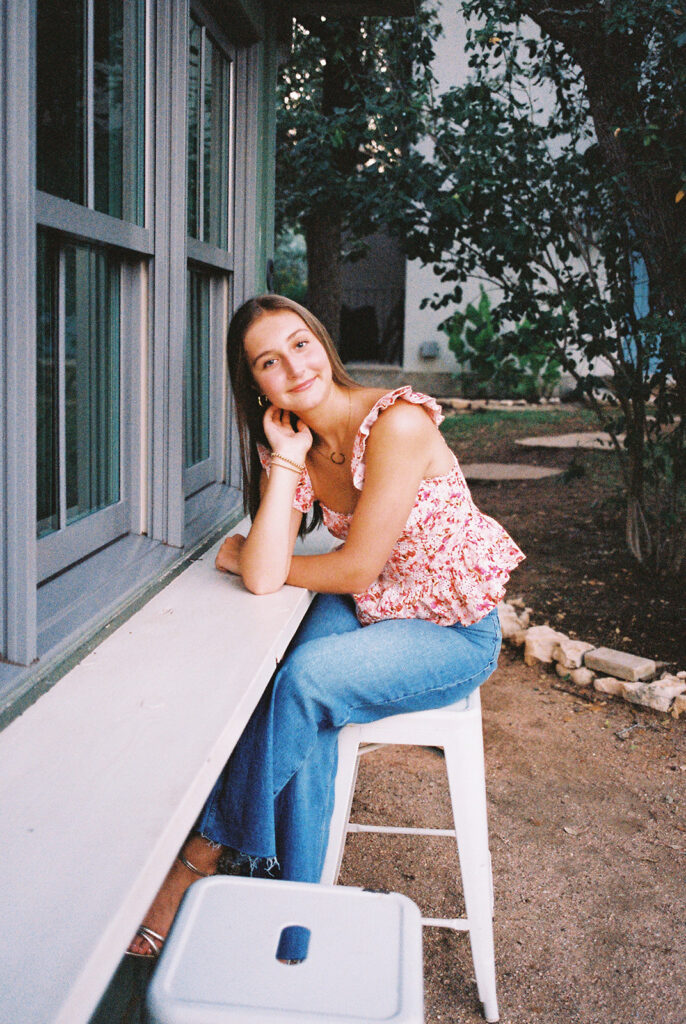 Film senior portraits at The Wayback Austin Texas by Kelsey Applebaum Photography