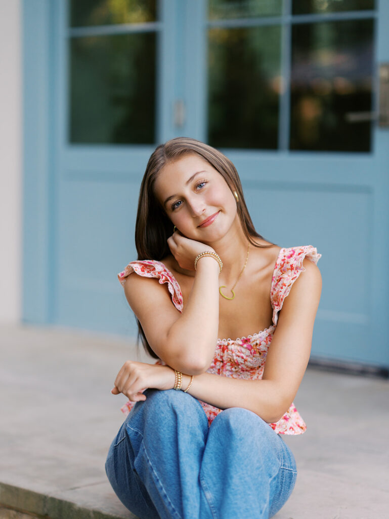 Senior portraits at The Wayback Austin captured by Kelsey Applebaum Photography