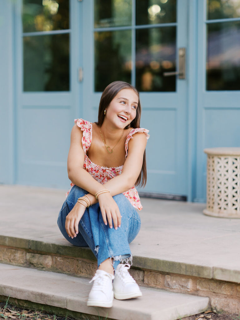 Senior portraits at The Wayback Austin captured by Kelsey Applebaum Photography