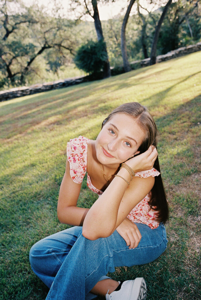 Film senior portraits at The Wayback Austin Texas by Kelsey Applebaum Photography