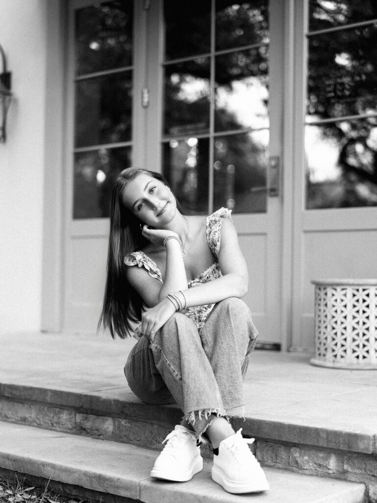 Senior portraits at The Wayback Austin captured by Kelsey Applebaum Photography