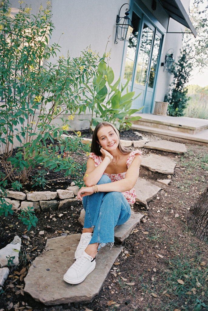 Film senior portraits at The Wayback Austin Texas by Kelsey Applebaum Photography