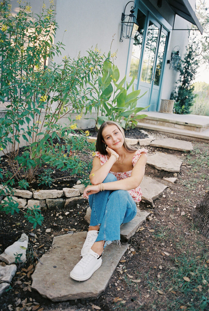 Film senior portraits at The Wayback Austin Texas by Kelsey Applebaum Photography