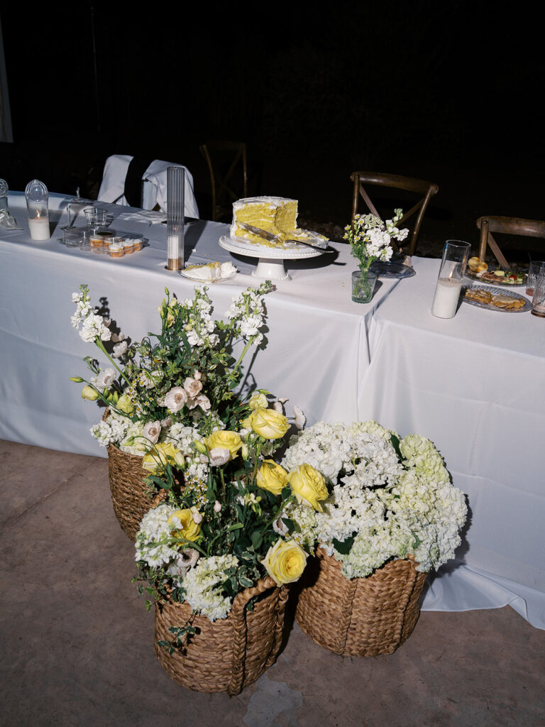 Guests celebrating at outdoor wedding reception in Austin Texas