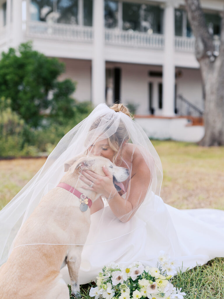 Bride getting ready on wedding morning at The Winfield Inn