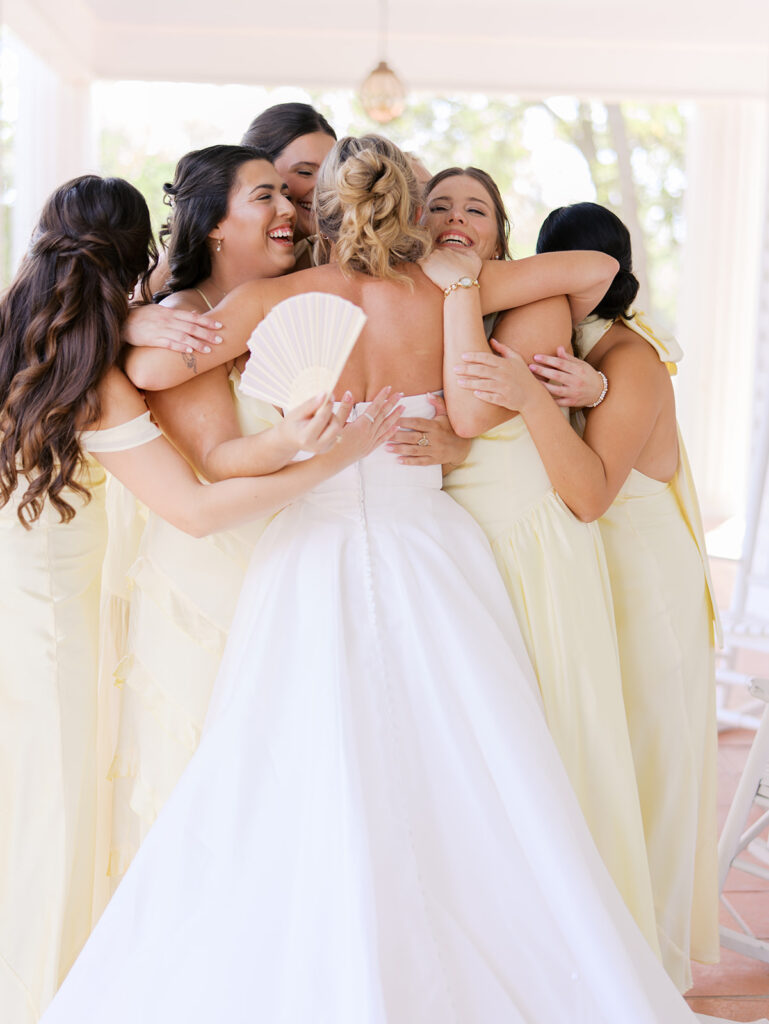 Bride getting ready on wedding morning at The Winfield Inn