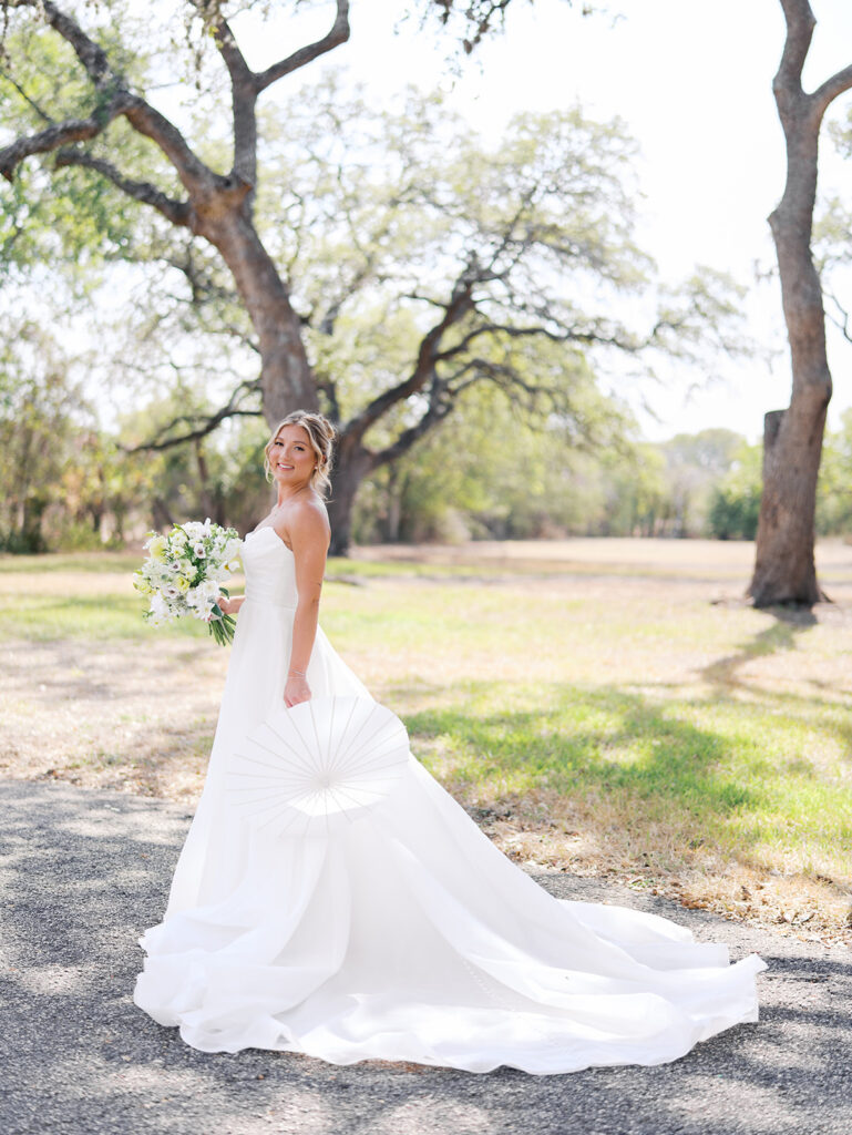 Whimsical yellow wedding photography at Austin garden venue
