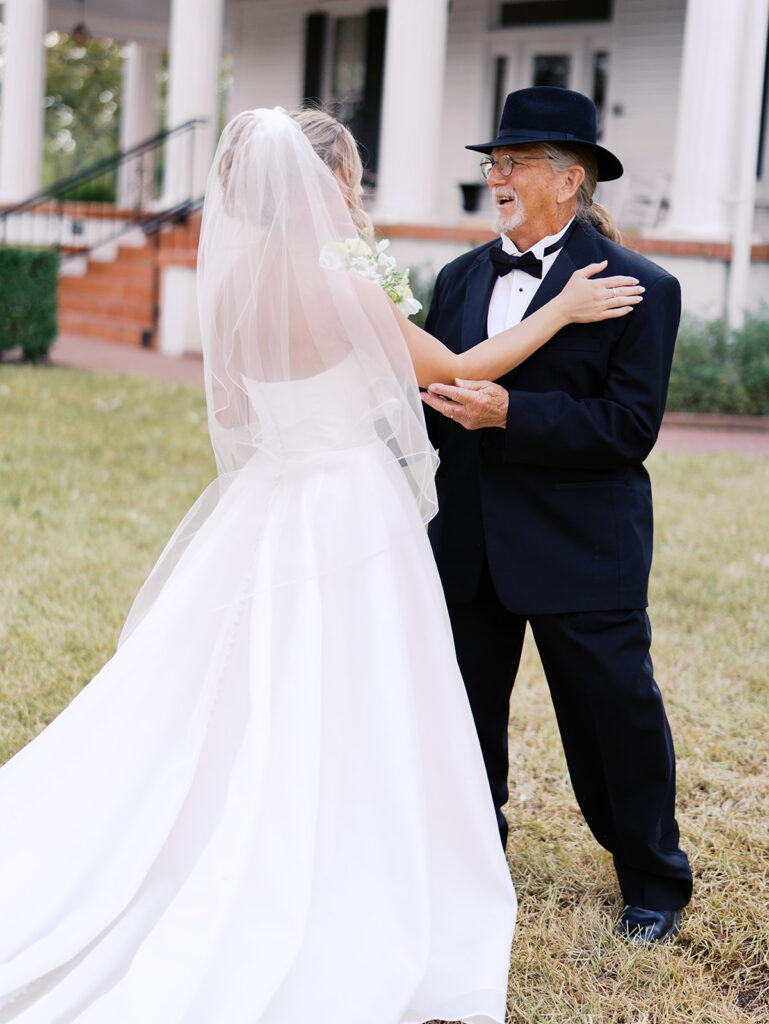 Whimsical yellow wedding photography at Austin garden venue