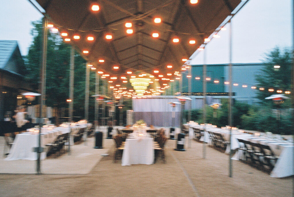 Candid moments from a November wedding at Springdale Station in Austin on film