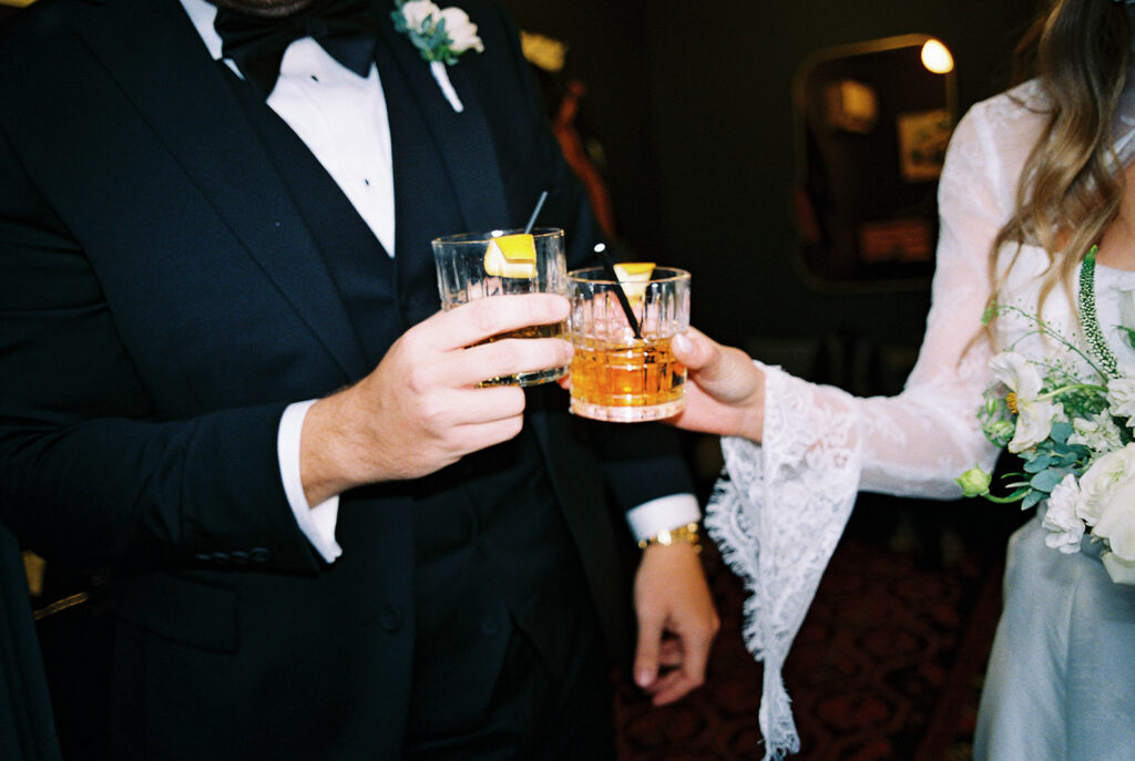 wedding celebration at Springdale Station on film
