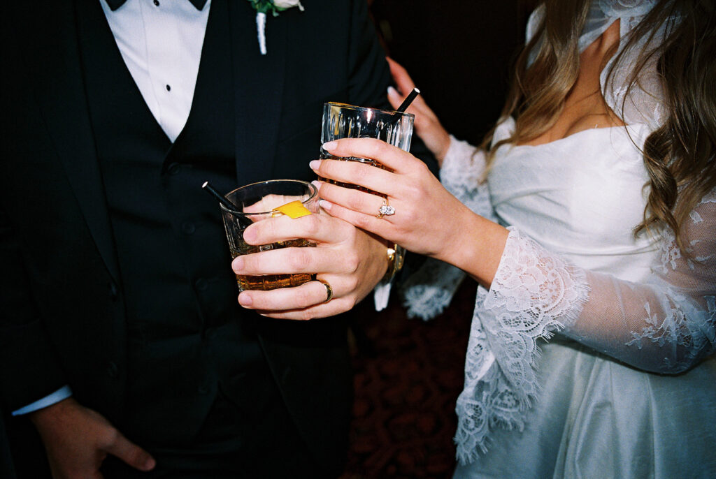 wedding celebration at Springdale Station on film