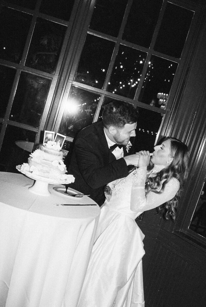 Candid moments from a November wedding at Springdale Station in Austin on film