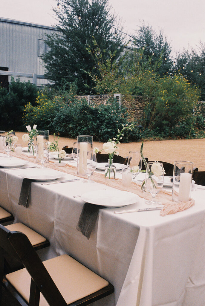 Candid moments from a November wedding at Springdale Station in Austin