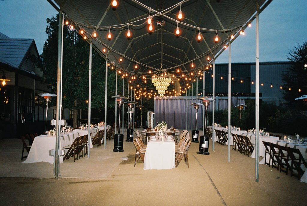Joyful wedding reception with dancing at Springdale Station