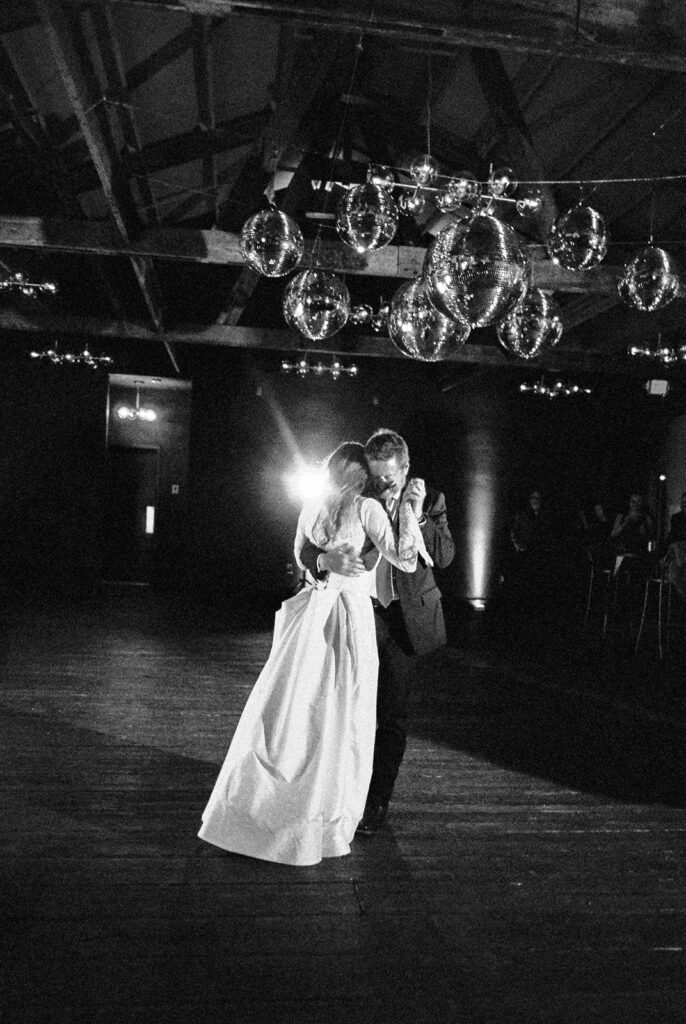 Guests dancing during a lively wedding reception in Austin, Texas