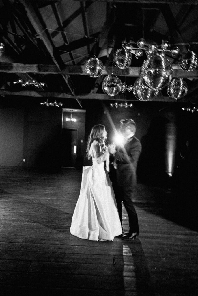 Guests dancing during a lively wedding reception in Austin, Texas