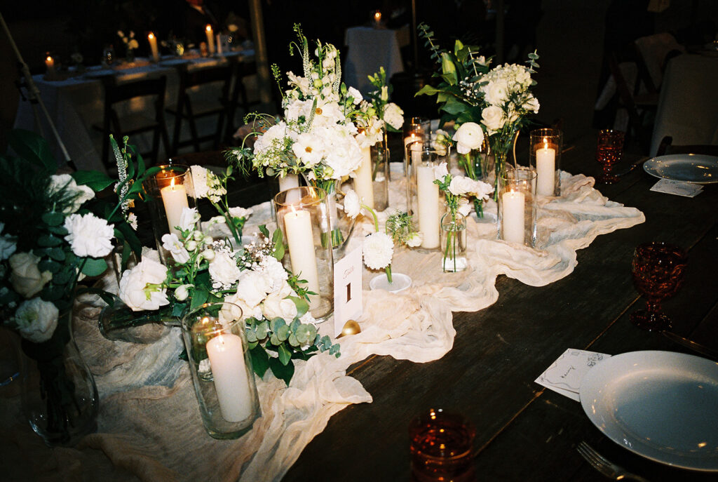 Candid moments from a November wedding at Springdale Station in Austin on film