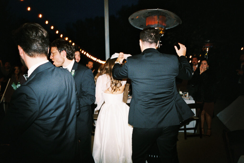 Candid moments from a November wedding at Springdale Station in Austin on film