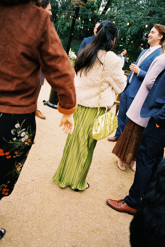 Candid moments from a November wedding at Springdale Station in Austin on film