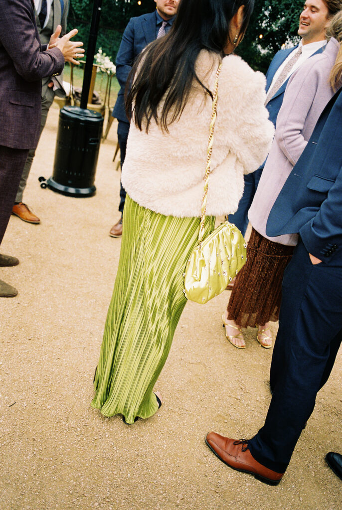 Candid moments from a November wedding at Springdale Station in Austin on film