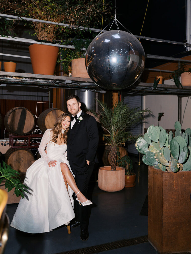 Joyful wedding reception with dancing at Springdale Station