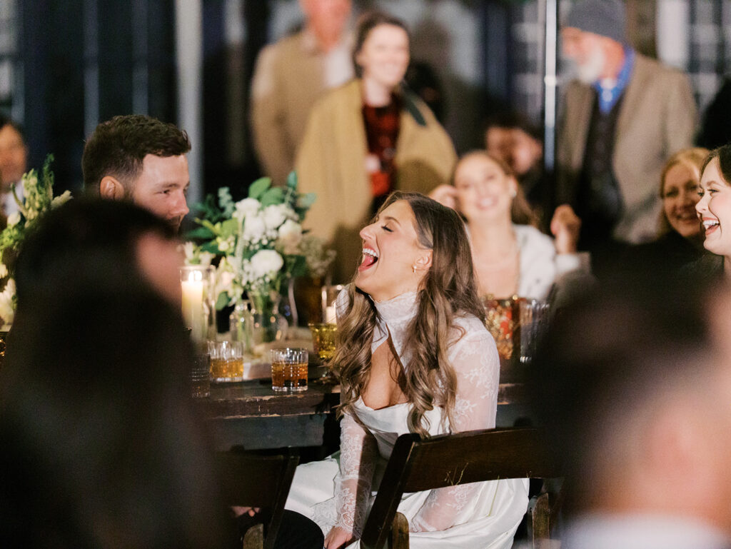 Joyful wedding reception with dancing at Springdale Station
