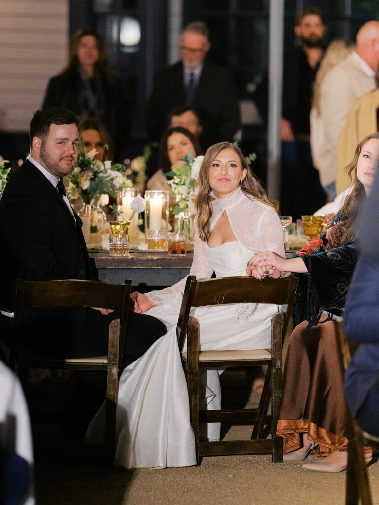 Joyful wedding reception with dancing at Springdale Station