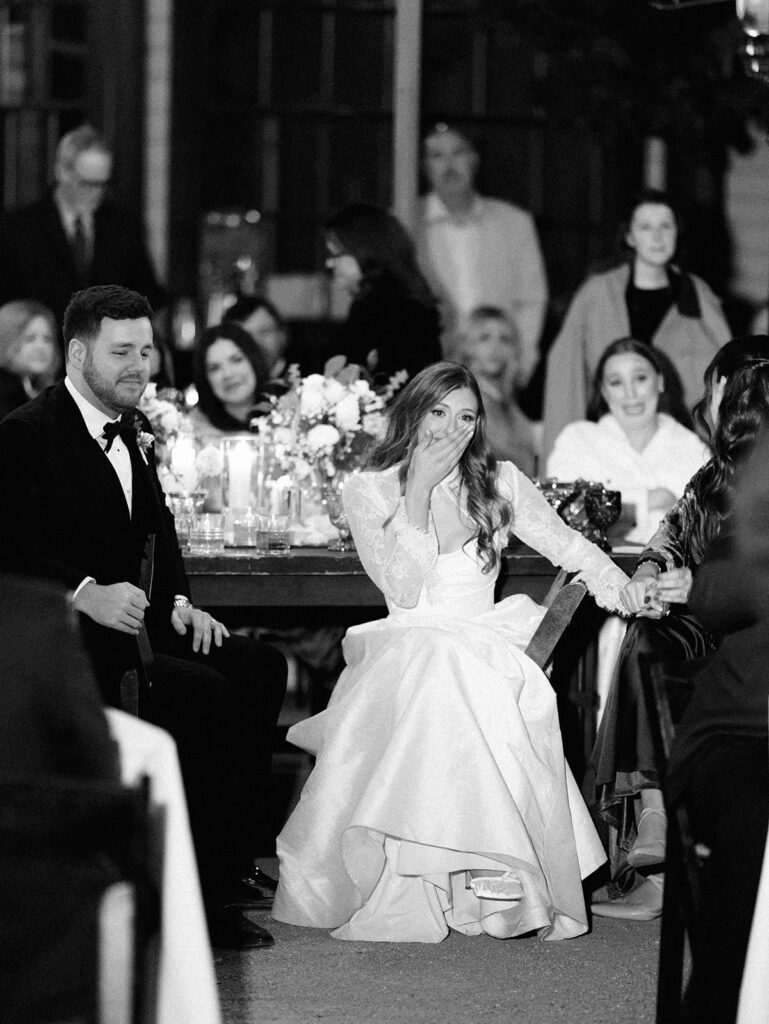 Candid moments from a November wedding at Springdale Station in Austin on film