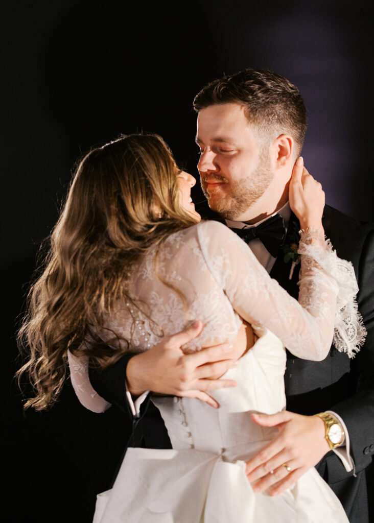 Guests dancing during a lively wedding reception in Austin, Texas