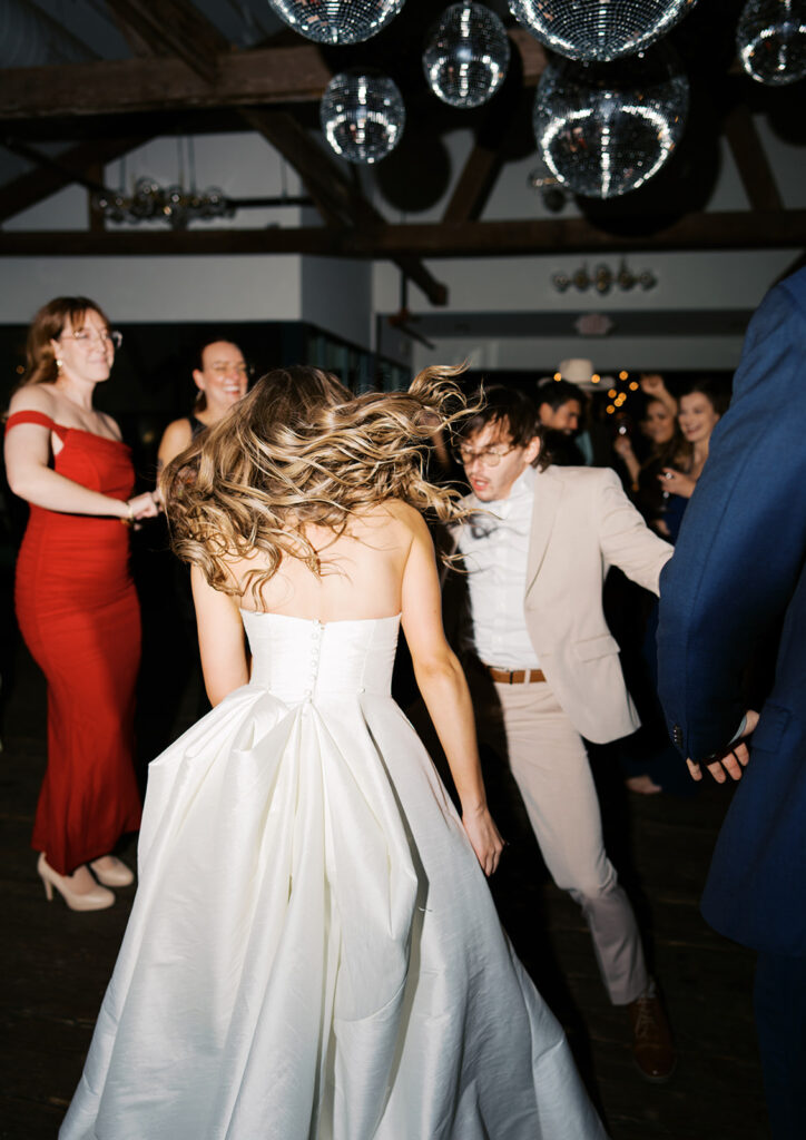 Intimate fall wedding at Springdale Station with friends and family