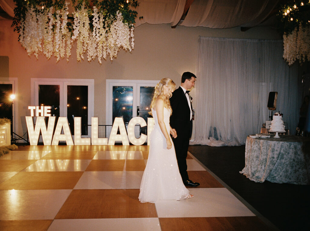 lively reception moments during Austin winter wedding on 35mm film