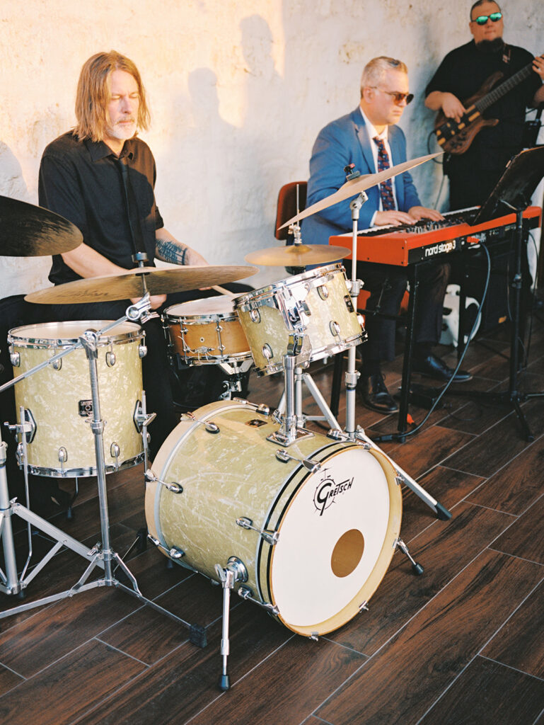 lively reception moments during Austin winter wedding on 35mm film