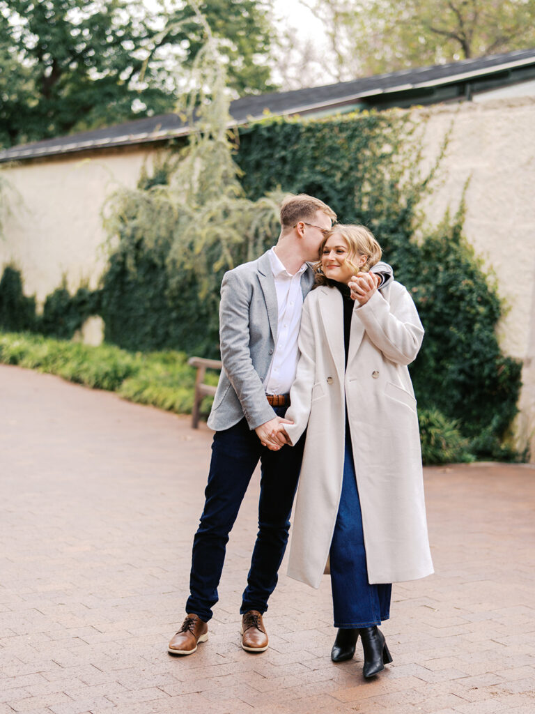 Winter engagement photos at the Dallas Arboretum in Dallas, Texas