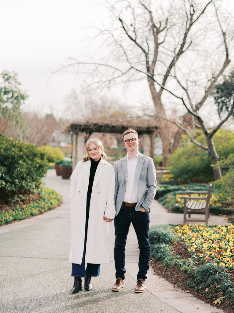 Engagement session at the Dallas Arboretum and Botanical Garden