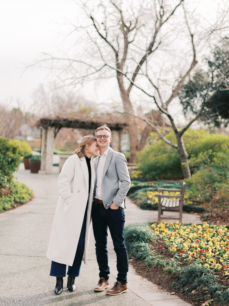Engagement session at the Dallas Arboretum and Botanical Garden
