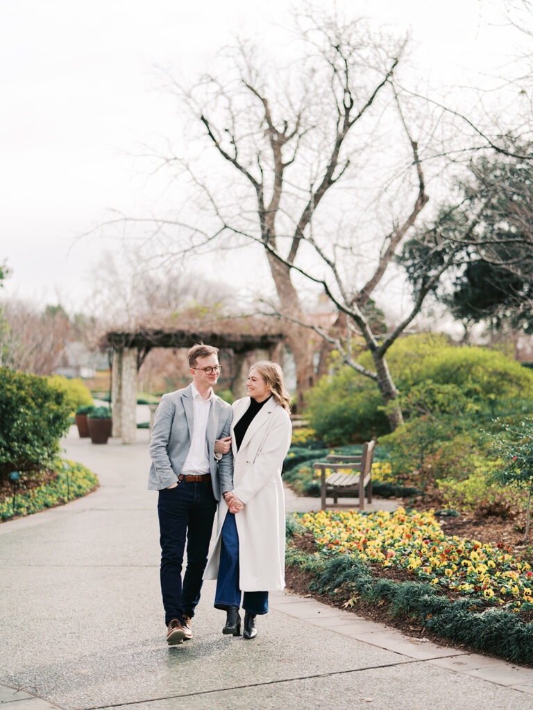Engagement session at the Dallas Arboretum and Botanical Garden