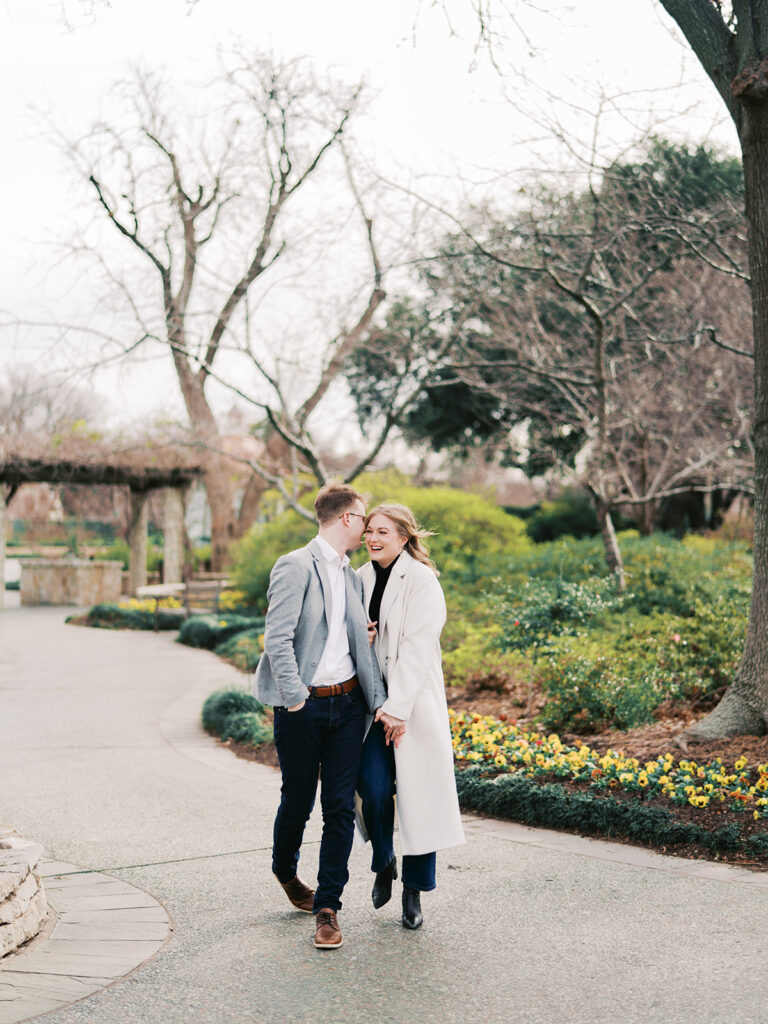 Engagement session at the Dallas Arboretum and Botanical Garden