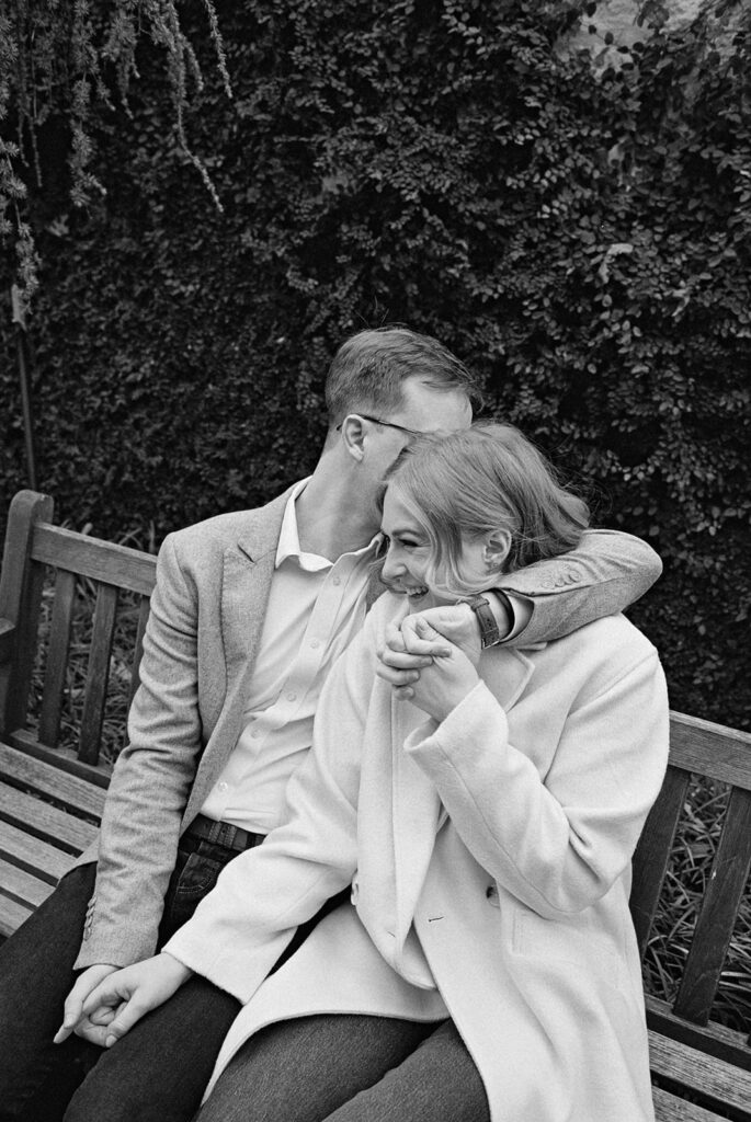 Timeless engagement photos captured on film in Dallas, Texas