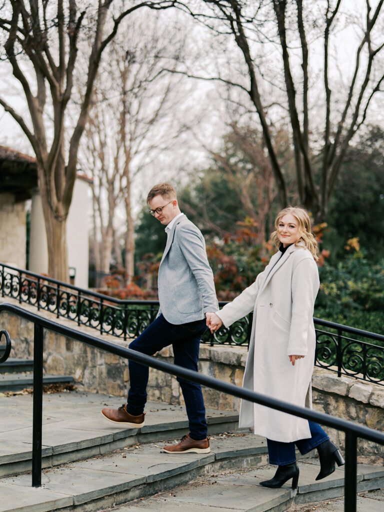 Timeless engagement photos captured on film in Dallas, Texas