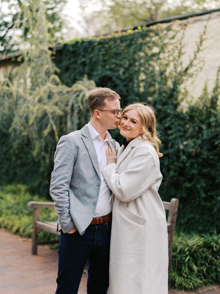 Winter engagement photos at the Dallas Arboretum in Dallas, Texas