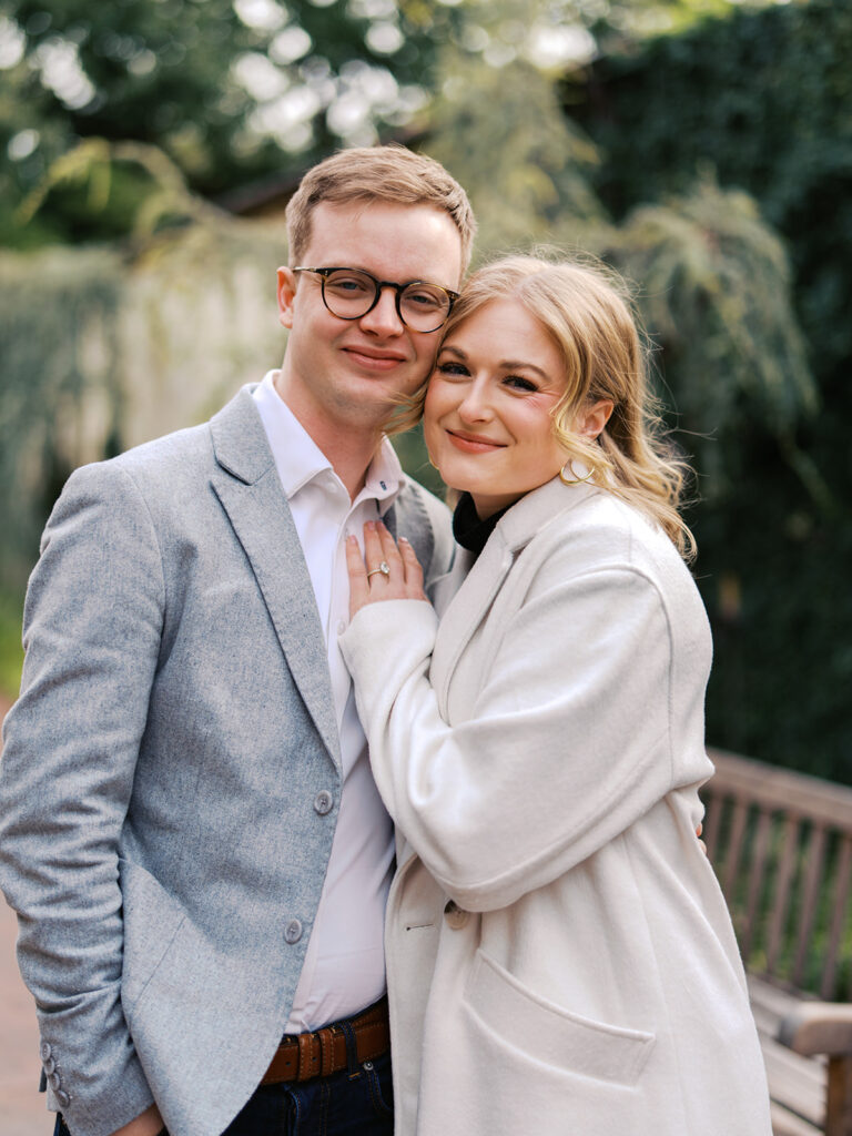 Winter engagement photos at the Dallas Arboretum in Dallas, Texas