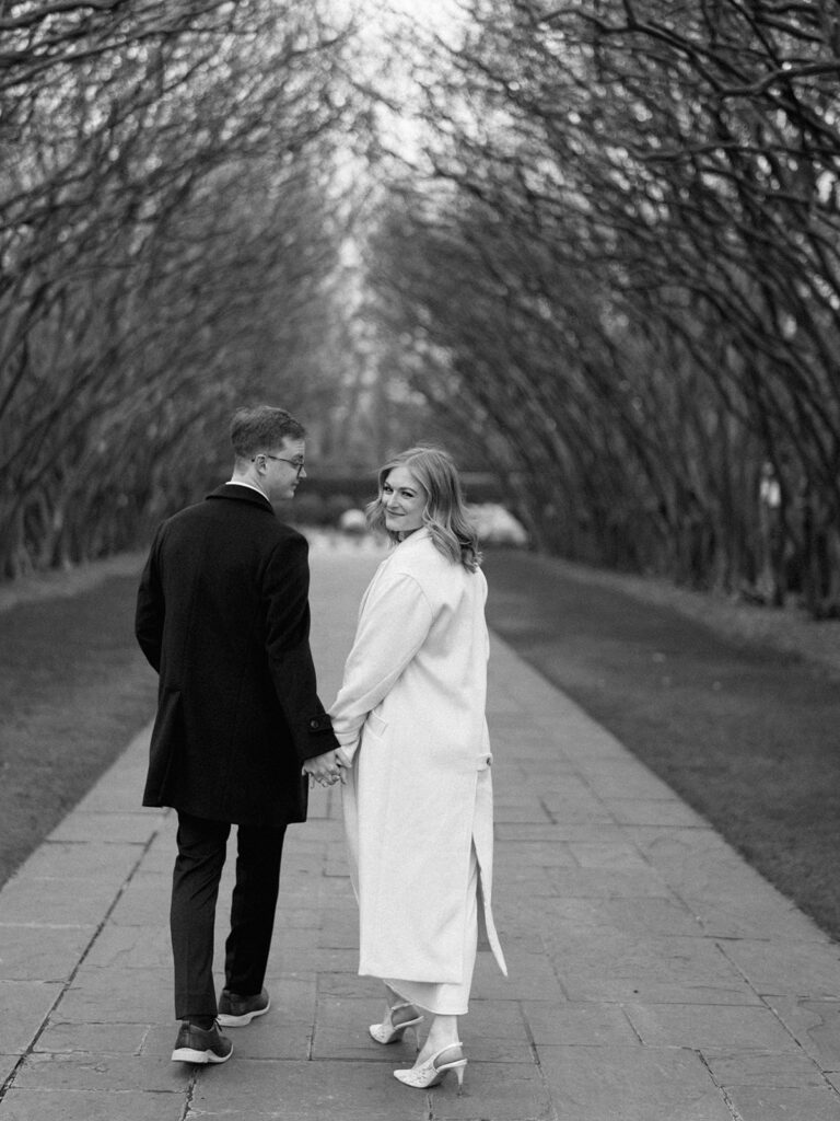 Timeless engagement photos captured on film in Dallas, Texas