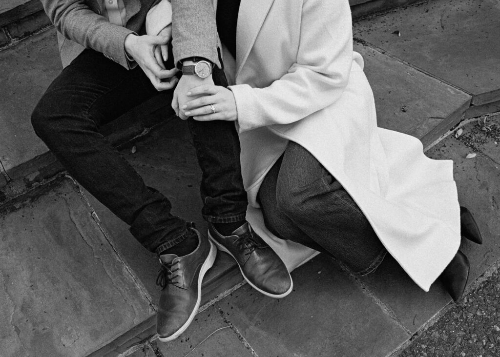 Timeless engagement photos captured on film in Dallas, Texas