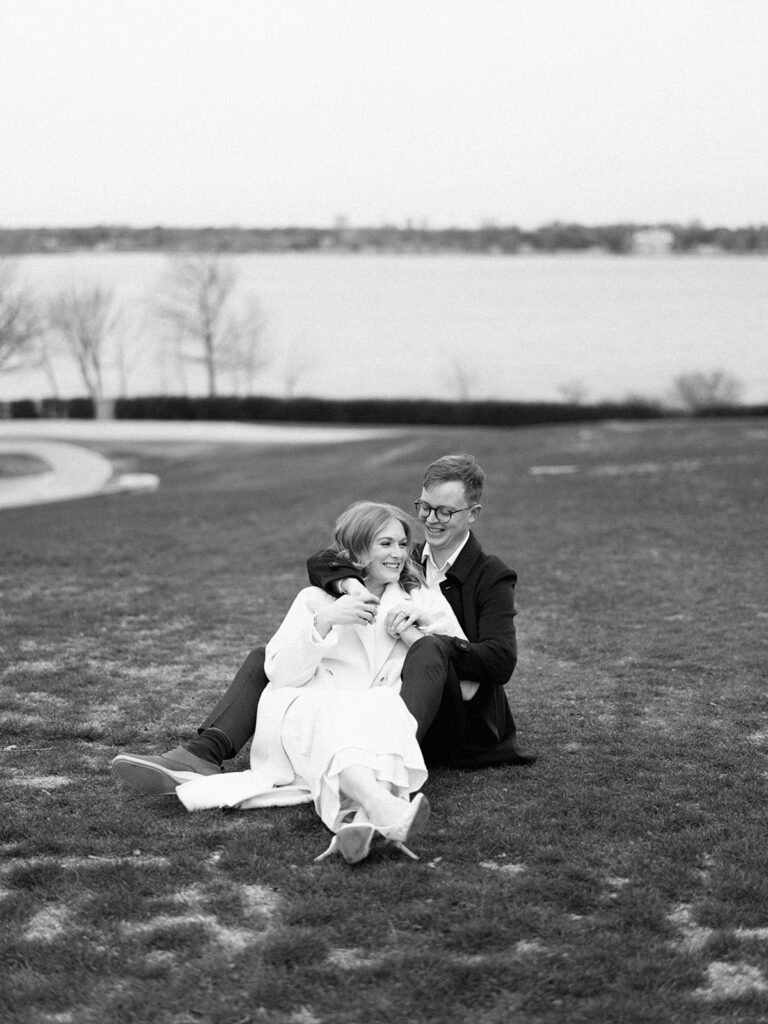 Timeless engagement photos captured on film in Dallas, Texas