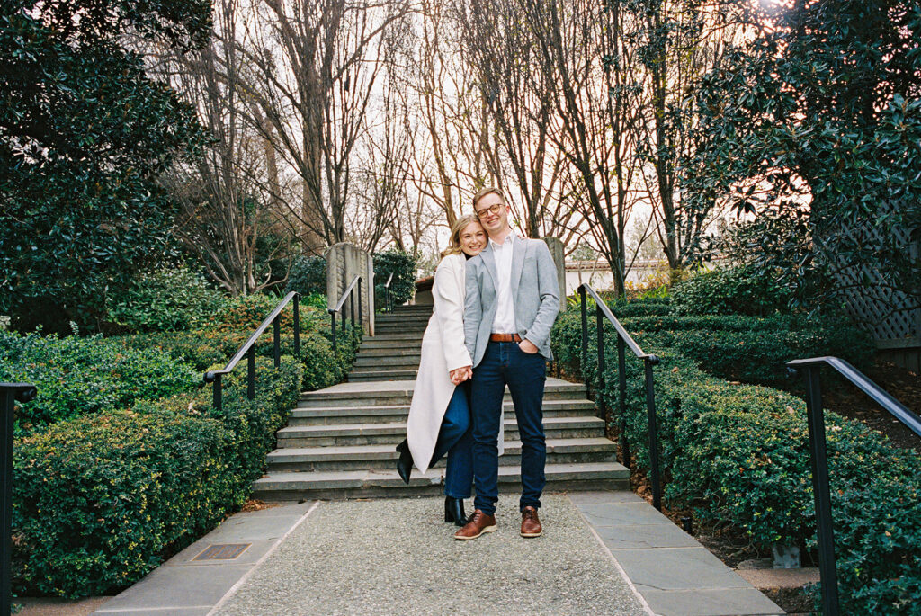 Timeless engagement photos captured on film in Dallas, Texas
